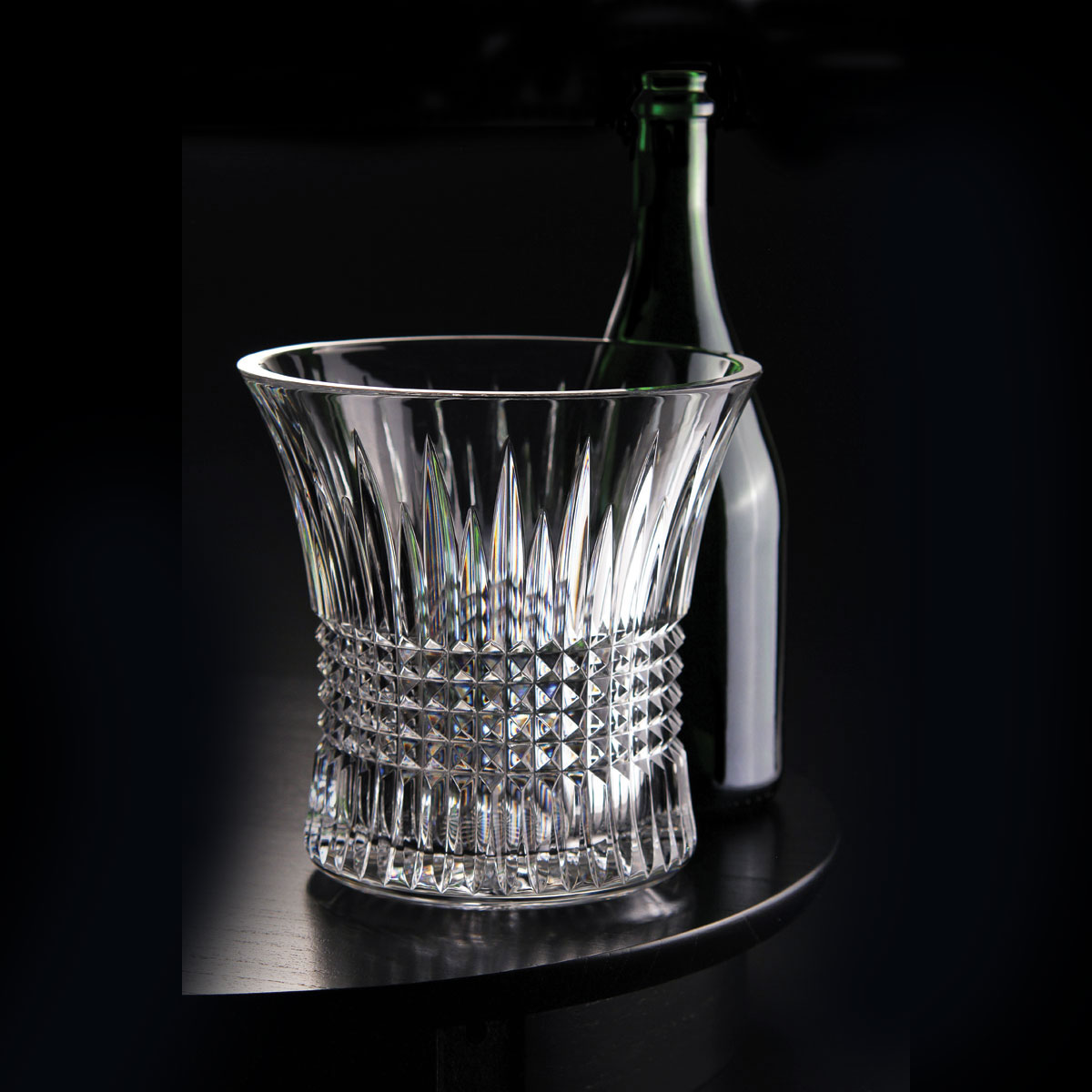 Waterford Crystal, Lismore Diamond Ice Bucket With Tongs